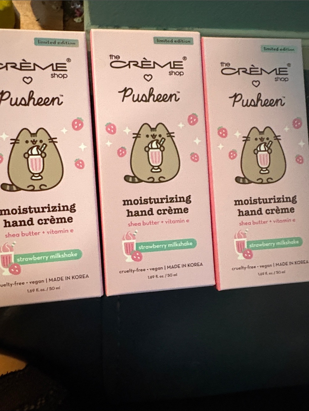Pusheen Moisturizing Hand Crème set 3